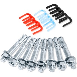 Datanly 23 Pcs Lift Install Kit Car Lift Installation Install Kit Including 3/4" x 5. 5" Wedge Anchor Bolts, and 1/4" 1/8" 1/16" Leveling Shim for 2 Post Lifts
