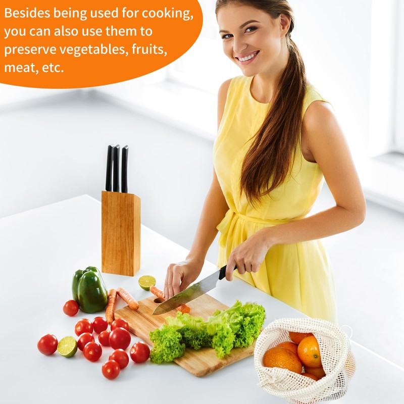 Fruit Bags Set for Cooking & Storage, 4 Sizes, 100%