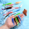 TIXIPEM 30-Pack T-Tail Soft Fishing Lures 2.17 in White