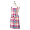 Lep 418901 Habituel Apron, Pink, Gingham Check, Length 28.7 inches