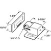 Prime-Line N 7290 5/8 In., Brass Plated Steel Spring-Loaded Housing