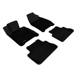 3D MAXpider Complete Set Black Custom Fit All-Weather Floor Mats for 2009-2014 Acura TL FWD Models - Kagu Rubber Series