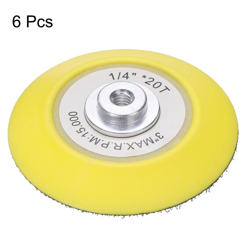 uxcell 3 Inch Hook and Loop Sanding Disc Pads Polyurethane