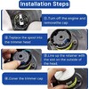 RISELION AC14HCA Replacement Spool Cap Compatible with Ryobi Weed Wacker