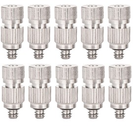 10 Pieces Mist Nozzles for Outdoor Cooling System Outdoor Stainless Steel High Pressure Mist Nozzles with Filter Brass Fog System Heads Sprayer (Size : 2010)