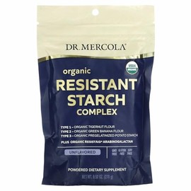 Dr. Mercola Organic Resistant Starch Complex - Supports Gut & Immune Health - Organic Green Banana, Tigernut Flour & Potato Starch - Gluten-Free & Soy-Free - Unflavored - 9.52 oz (30 Servings)
