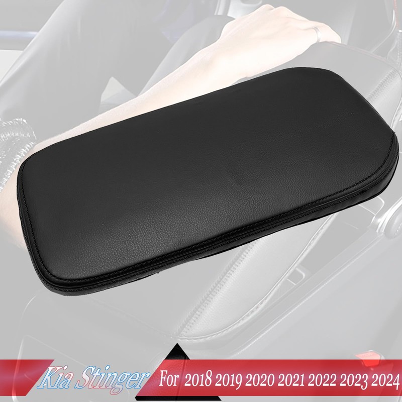 MUXEE Armrest cover，for Kia stinger 2017-2024, Microfiber Leather，Scratch Leather Middle
