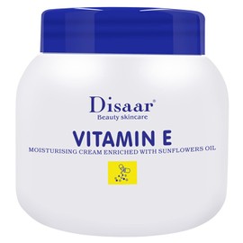 DISAAR Beauty Vitamin E Moisturizing Repair Cream Sunflowers Oil Smooth Soften Hydrates 250ml/8.45fl.oz