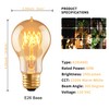 runquiz Warm Incandescent Light Bulbs 60 Watt,A19/A60 Vintage Style Edison