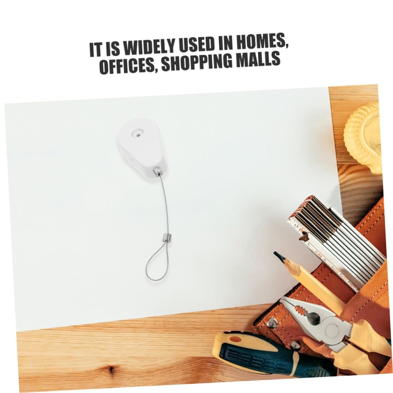 2 x Automatic Retractable Cable Lock with Anti-Theft Function, Steel