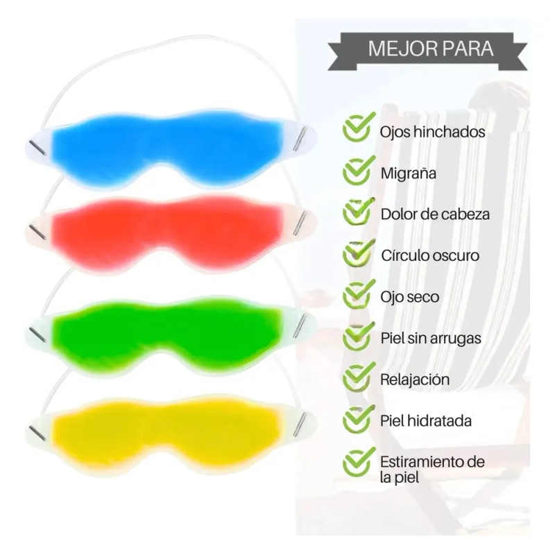 Paquete Rodillo Facial Jade + Gua-sha Masaje + Antifaz Gel