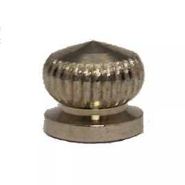 Lamp parts: lot of 2 chrome-plated cap nuts w/ 8-32 screw hole  TV-569