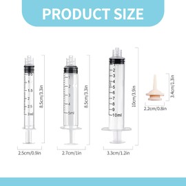10 x Kitten Feeding Nipples with 23 O-Ring Syringe (3, 5, 10cc), Recyclable Wonder Nipples for Kittens, Suitable for Kittens, Puppies, Rabbits