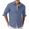 Sailwind Men's Denim Button Down Shirts Long Sleeve Chambray Stretch
