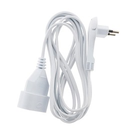 Prolongateur San Terre with Fiche Extra Plate 2x 0.75 White 3 m