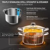 AuFranc® 4 Quart 18/10 Stainless Steel Tri-ply Stockpot and Steamer