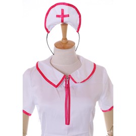 Kawaii-Story MN-232 White Nurse Dress 4-Piece Cosplay Complete Costume for Makima Chainsaw Man Anime Manga (S)