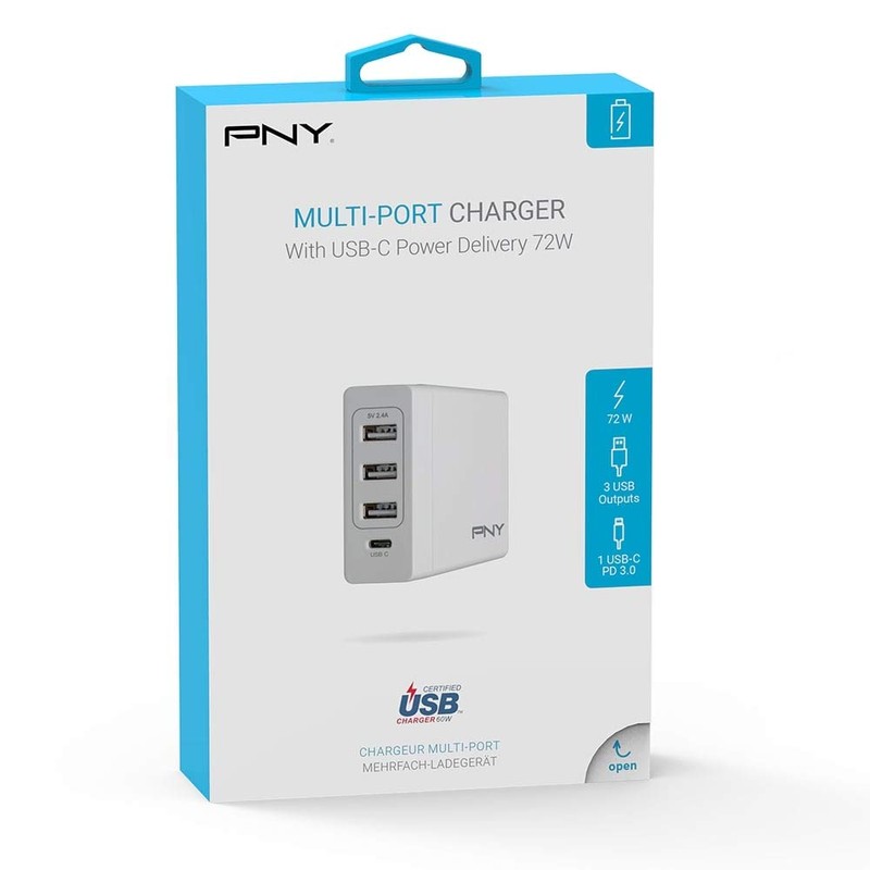 PNY p-ac-3uf1tc-weu30-rb Charger USB-C White