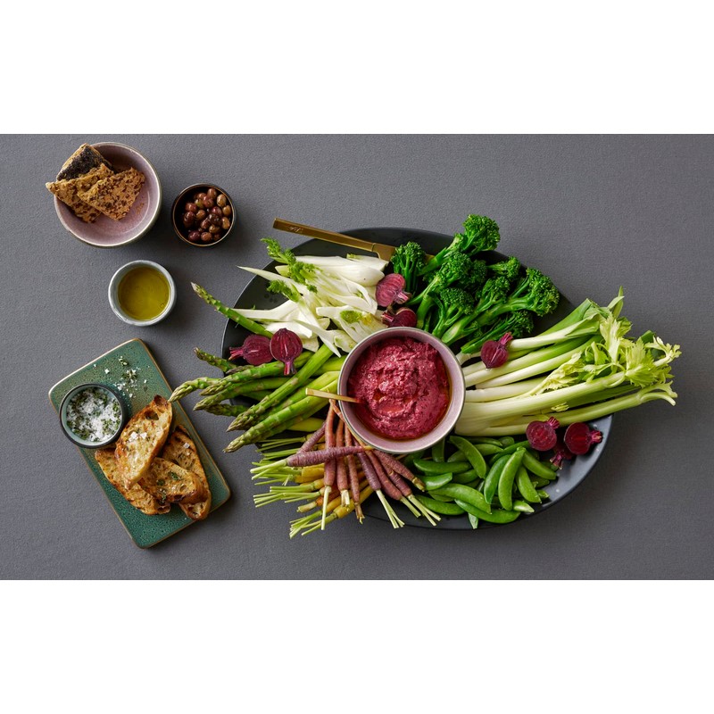 BITZ 10cm Diameter Stoneware Bowl Snack Bowl Grey/Light Red