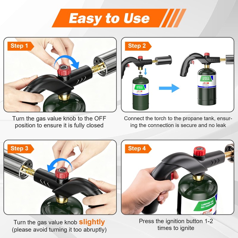 Yunziling Propane Torch – Adjustable Grill Torch with Flame Control
