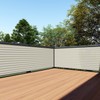 TANG 3' x 25' Beige White Stripe Balcony Privacy Screen