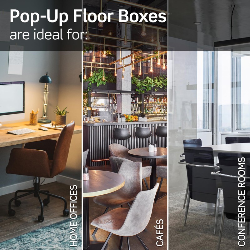 Leviton Pop-Up Floor Box with 15 Amp, Tamper-Resistant Self-Test GFCI