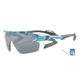 Airfly Sports Sunglasses with No Nose Pads AF-302SP Series, Frame Color, Emerald Green, Lens Color, Light Smoke, 30% Visible Light Transmittance, UV Reduction, Over 99%, Product Number: AF-302 C-32SP,