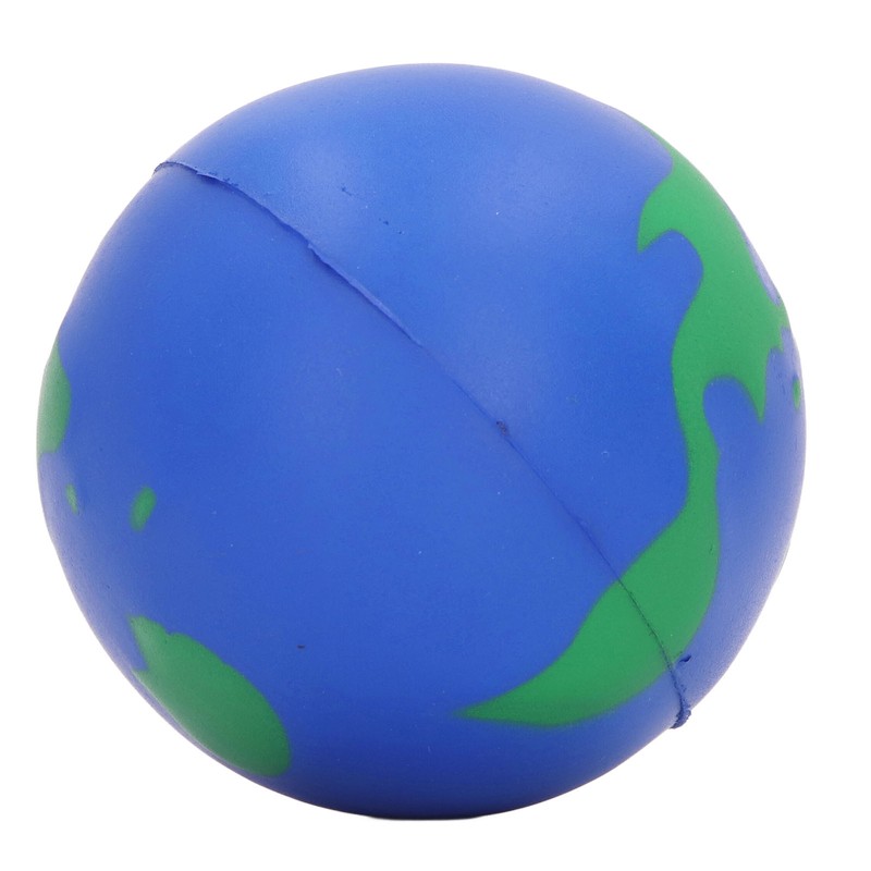 12PCS Globe Soft Ball 63mm Squeezable PU Portable Earth Stress