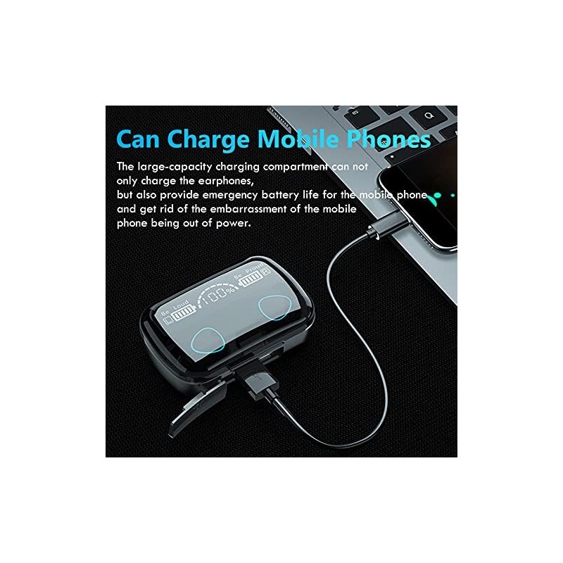 M10 Wireless Bluetooth Earbuds with LED Display Charging Case –