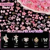 620pcs Mixed 3D Nail Charms Kit, 12pcs Luxury Metal Nail