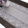 mookaitedecor White Lace Table Runner for Wedding Decor,Embroidered Floral Table