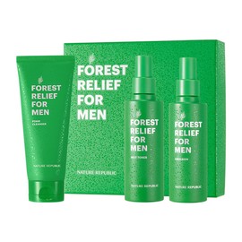 Nature Republic Forest Relief for Men Skincare Set (Mist + Emulsion + Cleansing Foam)