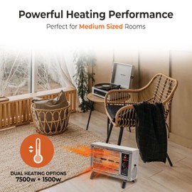 Comfort Zone Radiant Electric Wire Element Box Heater, White