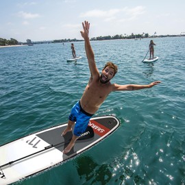 11Ft Inflatable Stand Up Paddle Board,Ultra-Light SUP with Premium Paddleboard Accessories and Backpack,Wide Stable Design,All-Round Sup Board,Non-Slip Comfort Deck for Youth & Adults