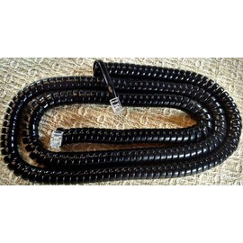 DIY-BizPhones Black Long Handset Cord Compatible with Geemarc Phone Ampli455 Ampli555 BDP400 Amplivoice50 Ampli500 Ampli550 Ampli600 Ampli CL100 CL300 Amplified Big Button Receiver Curly Coil