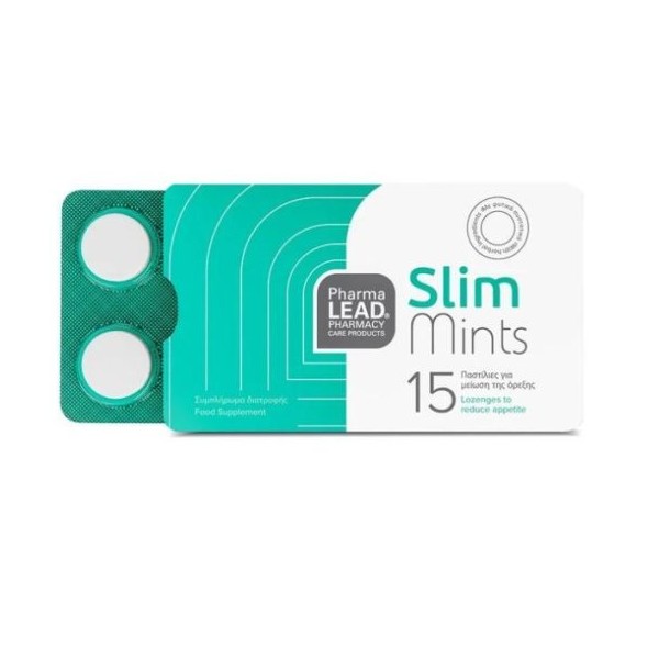 Pharmalead Slim Mints Food Supplement for Appetite Reduction 15 Lozenges
