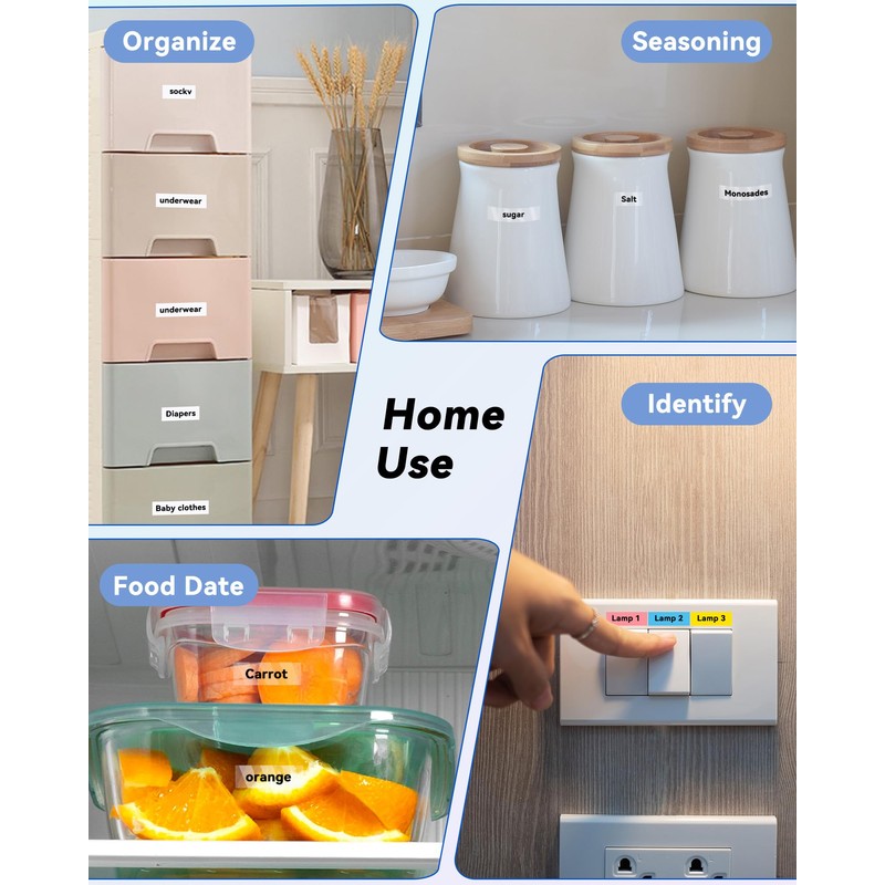 Phomemo Transparent Labels for D30/Q30S/Q31 Label Printers, Compatible with Colorwing