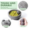 Luvan Large Mortar and Pestle Set,4 Cups Unpolished Granite Natural