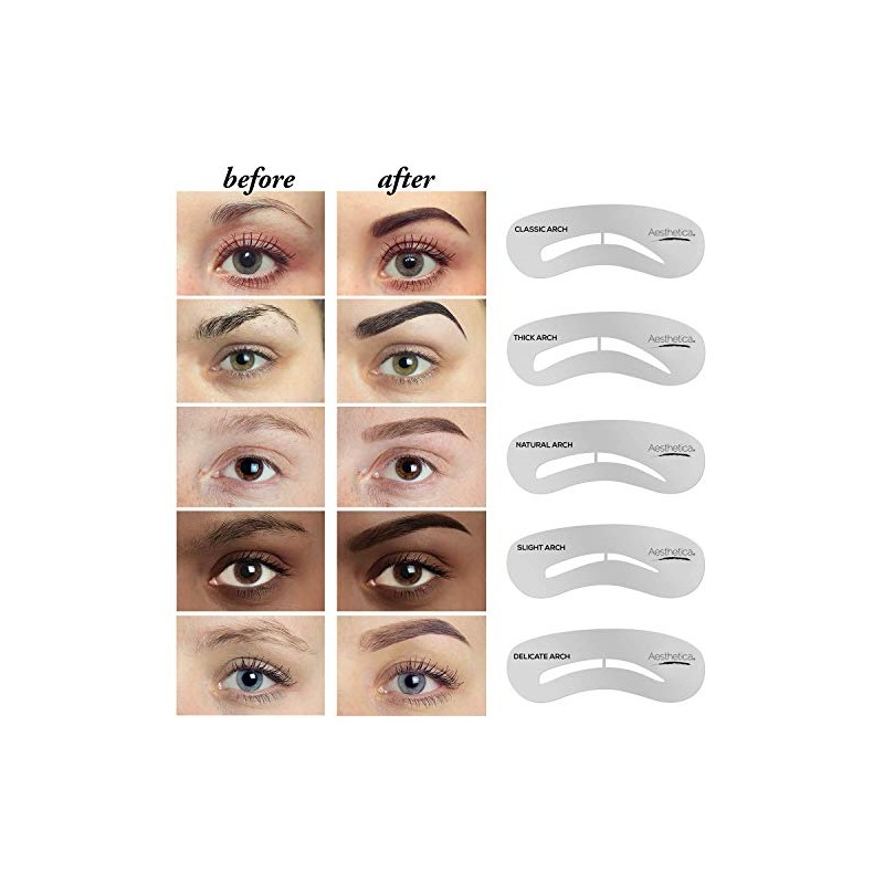 Aesthetica Cosmetics Brow Contour Kit â€" 16-Piece Contouring Eyebrow Makeup