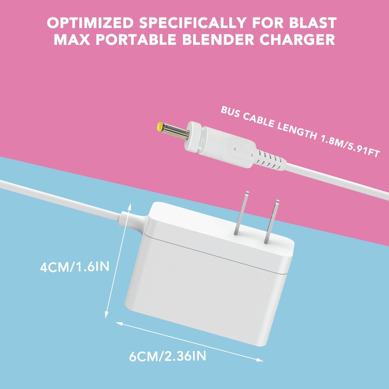 Charger Cord Compatible with Ninja Blast Max Portable Blender BC251
