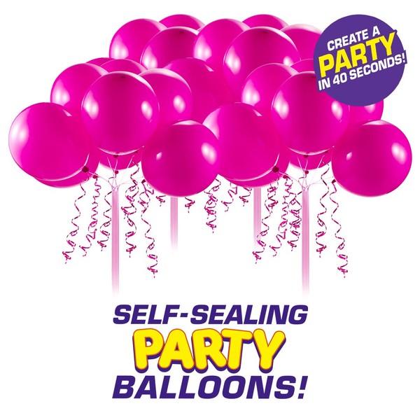 Bunch O Balloons - Self-Tie Party Balloons 4 Pack (32 Balloons) - Pink