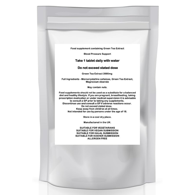 Blood Pressure Support - High Potency Natural Food Supplement Pills