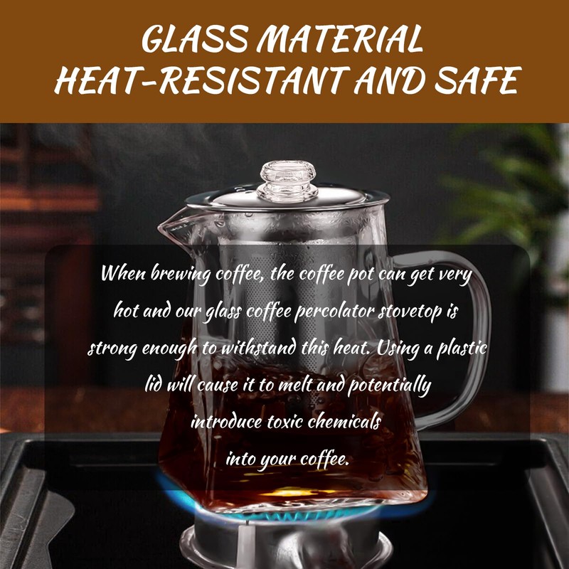 Coffee Percolator Pot Glass Knob Top Replacement for Coleman, Gsi,