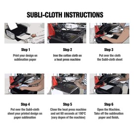 Subli-Cloth Sublimación de algodón oscuro y ligero tela de tela paquete de 15 unidades 29 cm x 29 cm