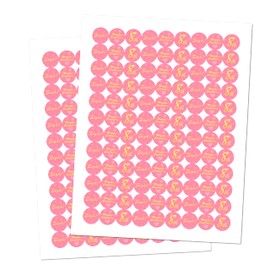 8th Birthday Kisses Stickers, Eight Pink Kiss Labels for Girl Happy Birthday Party, Chocolate Drop Tabletop Decorations, Candy Not Included. Made in USA