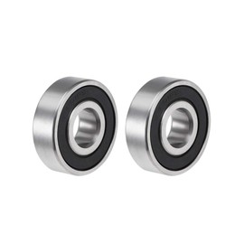 sourcing map 6201-2RS Deep Groove Ball Bearing 12x32x10mm Double Sealed ABEC-3 Bearings 2-Pack