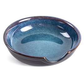 Tacuhy Ceramic Spoon Rest for Stove Top, Spoon Holder for Kitchen Counter, Coffee Spoon Holder, Heat-Resistant Cooking Utensil Rest for Spoons Ladles Spatula (Blue)