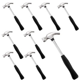 Mezchi 8 Pack 8 Oz Small Claw Hammer Set, Mini Hammer with Non-Slip Rubber Handle and Forged Hardened Steel Head, Small Hammer for Women, Picture Hanging, DIY
