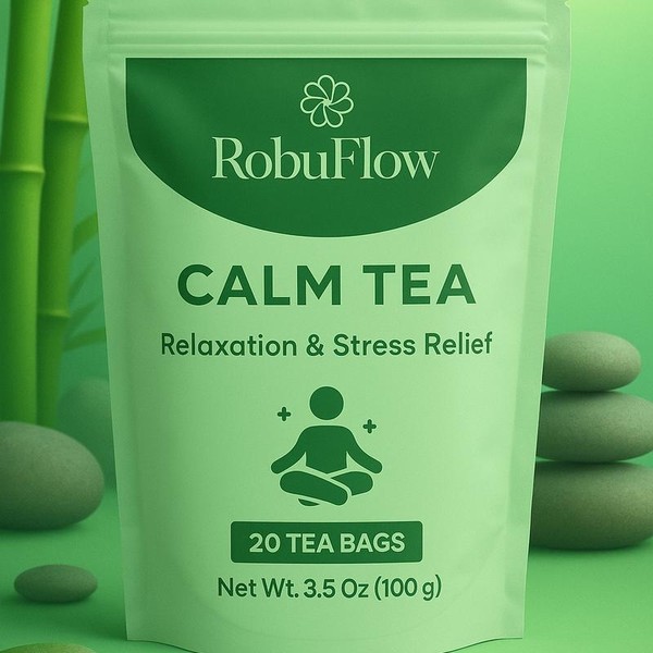 **Robuflow Calm Tea – 20 Herbal Tea Bags by Robutop