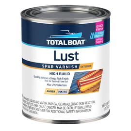 TotalBoat Lust Marine Varnish, High Gloss and Matte Finish for Wood, Boats, Outdoor Furniture (Matte, Pint)